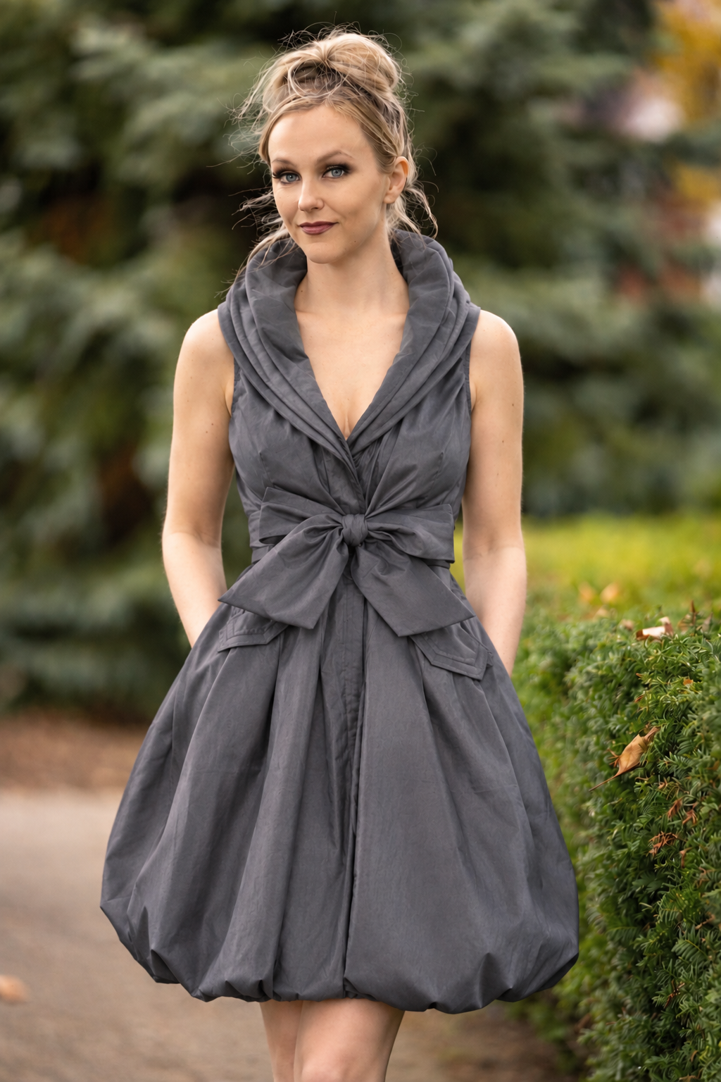 Bubble Dress with Wired Collar