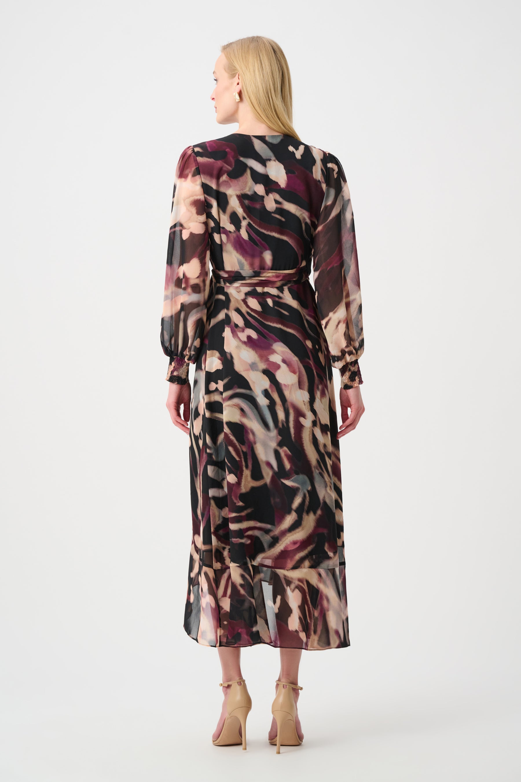 Chiffon Printed Fit & Flare Wrap Dress