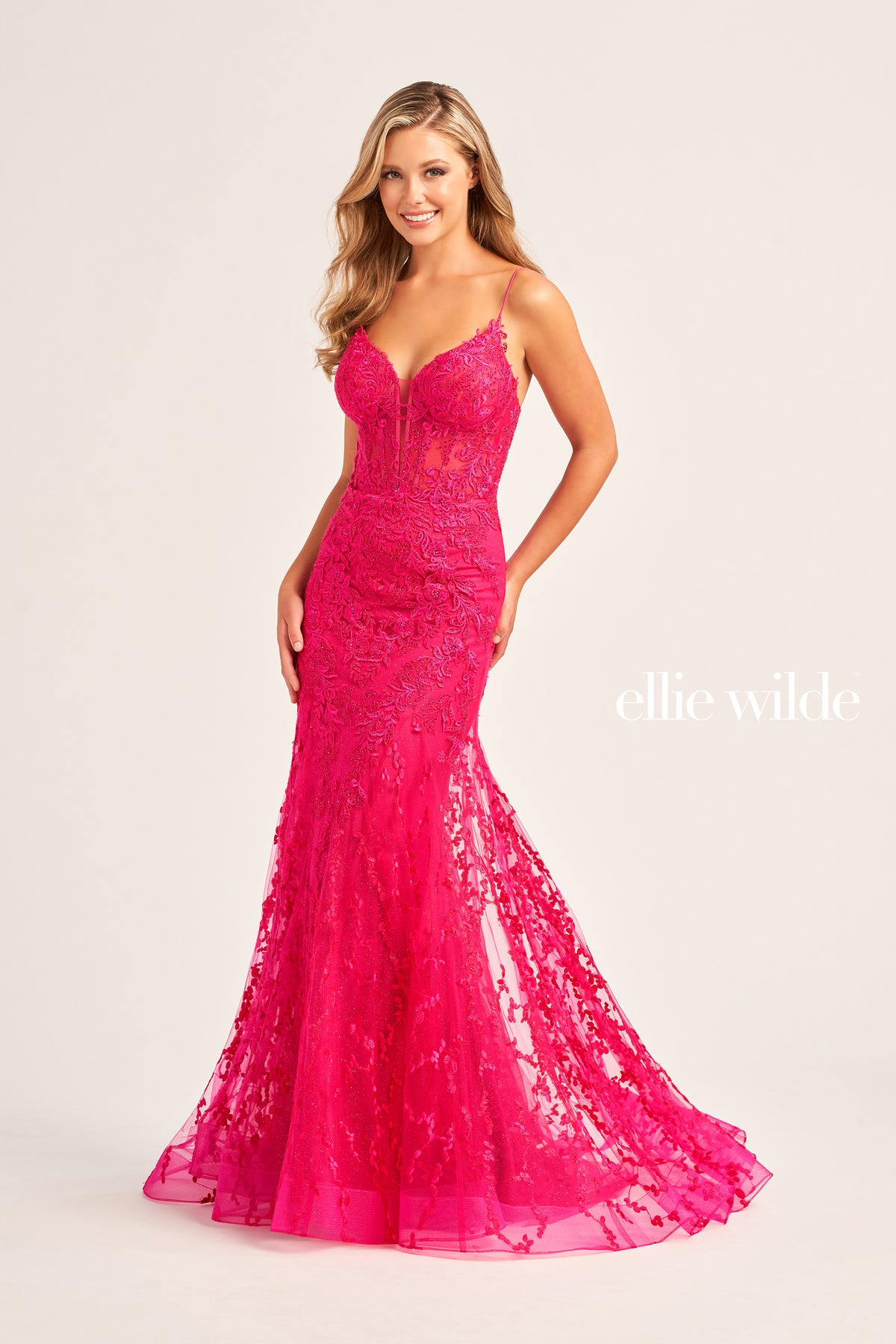 Corset Glitter Tulle Trumpet Gown