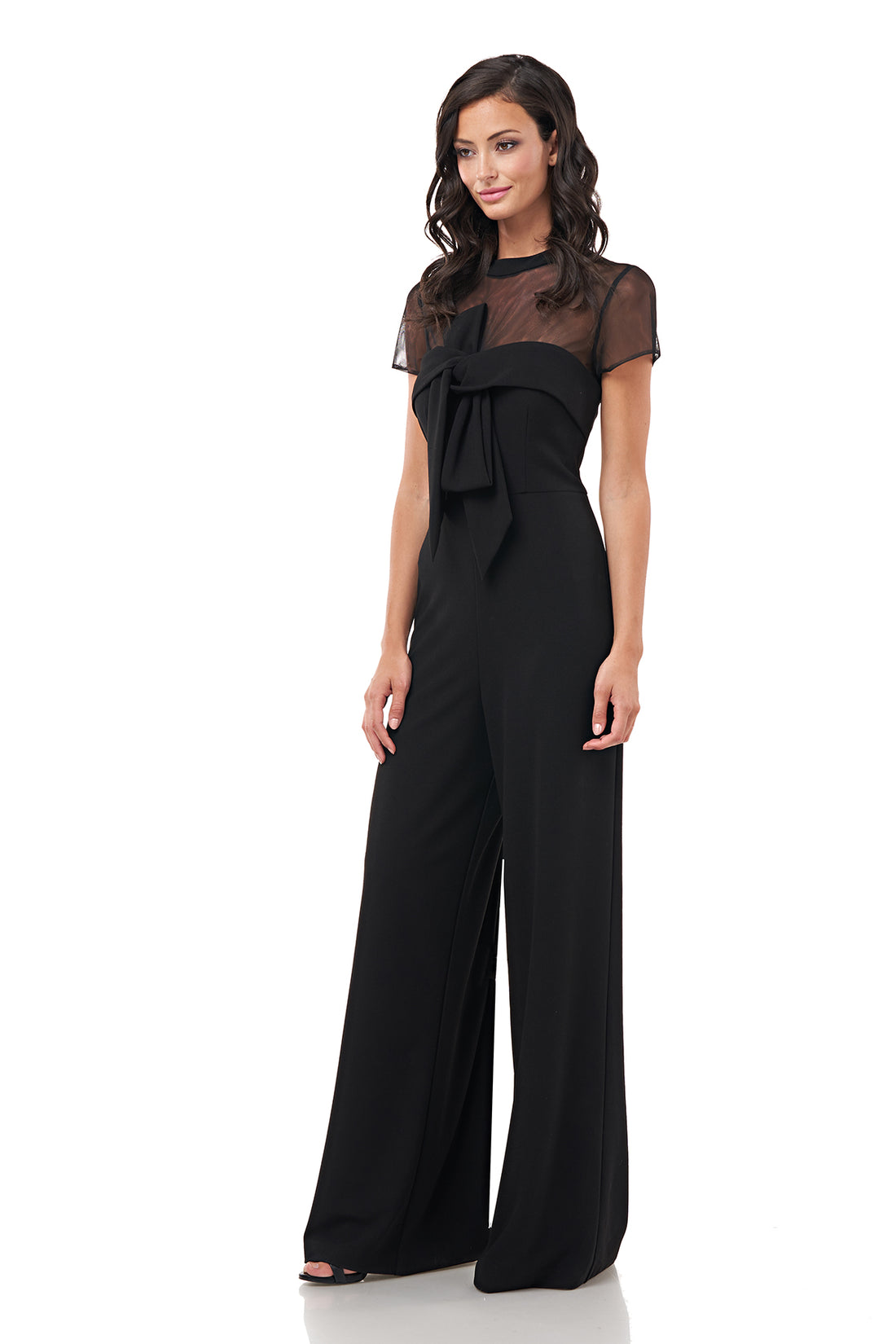 Crepe Oversize Bow Jumpsuit