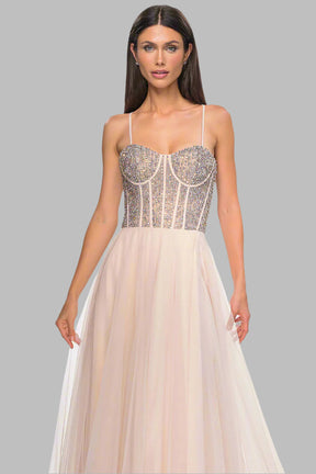 Dazzling Rhinestone Corset Ball Gown