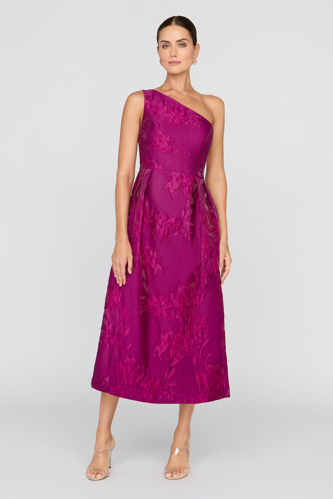 Dorrit Vivid Berry Tea Length Dress