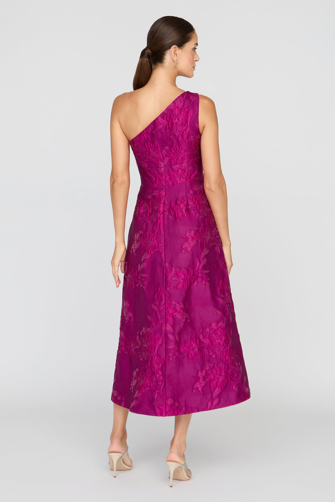 Dorrit Vivid Berry Tea Length Dress