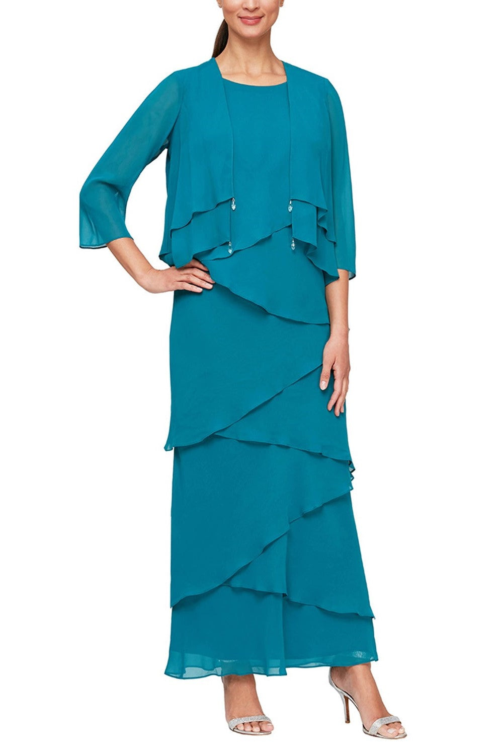 Elegant Layered Dress With Jacket | Lizzy's by Cathy Allan