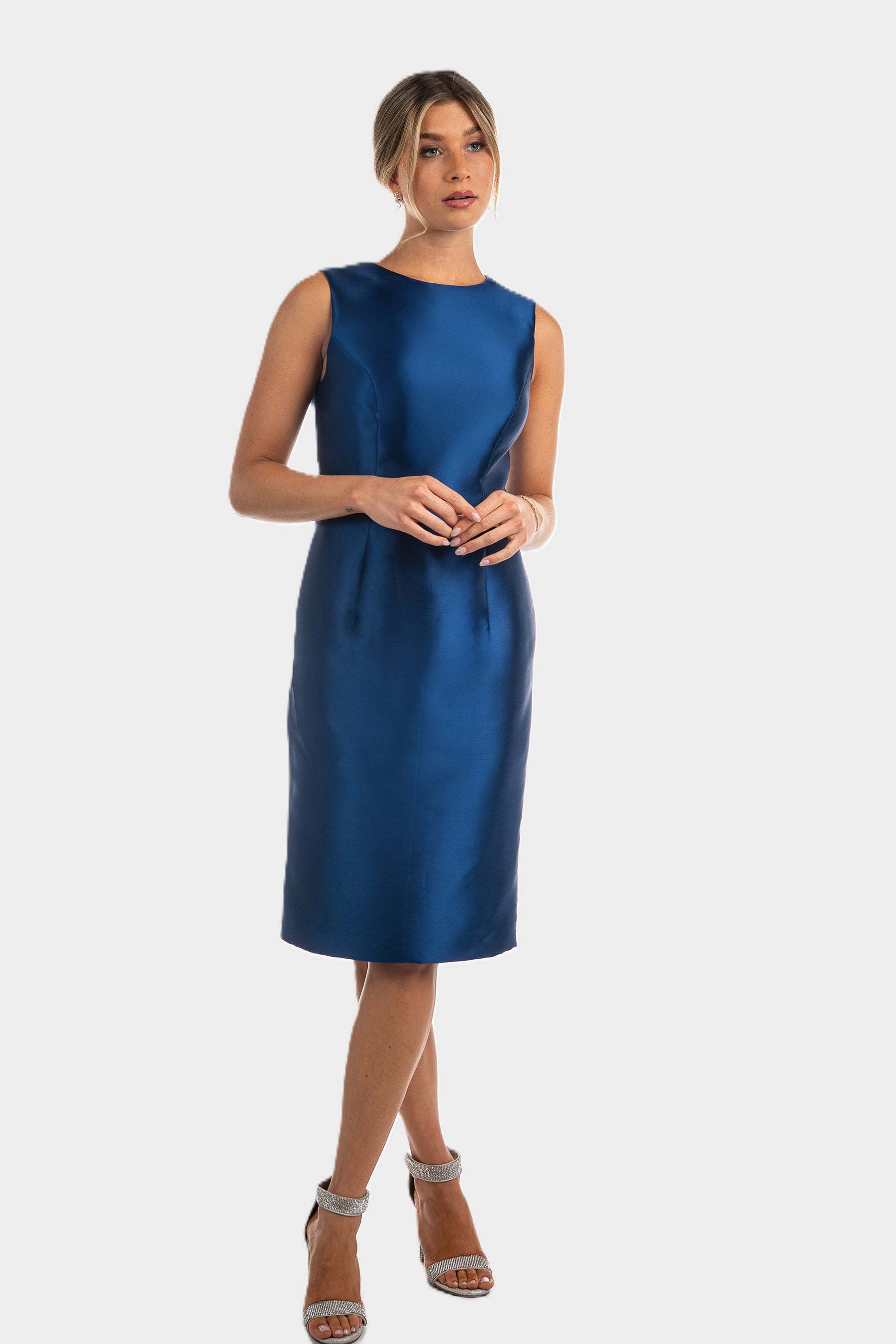 Elegant Mikado Shift Dress With Jacket
