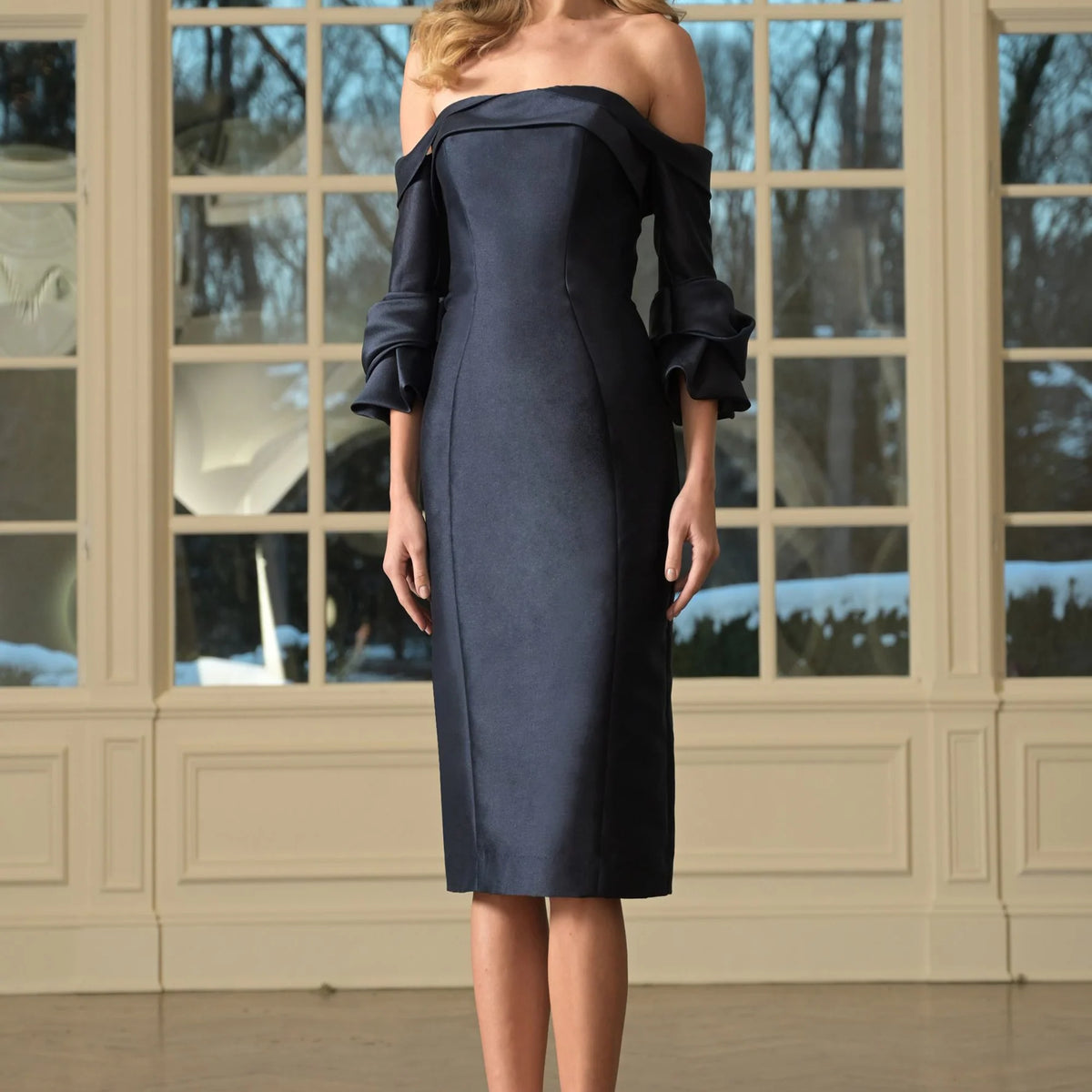 ElegantOffShoulder34SleeveCock