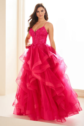 Exquisite Layered Sparkle Tulle Ballgown