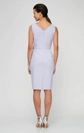 Faux Crossover Side Ruched Dress