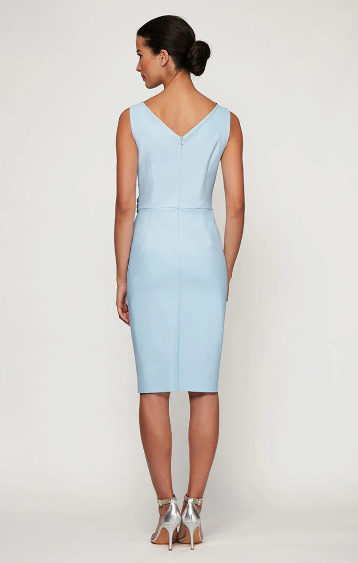 Faux Crossover Side Ruched Dress