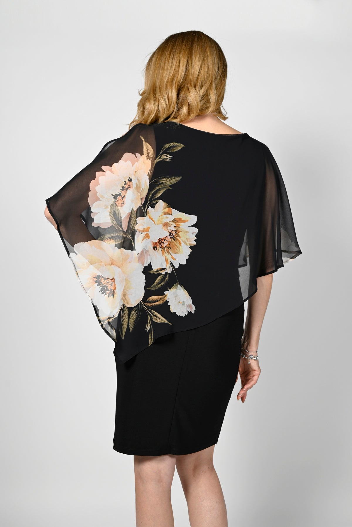 Floral Print Overlay Dress