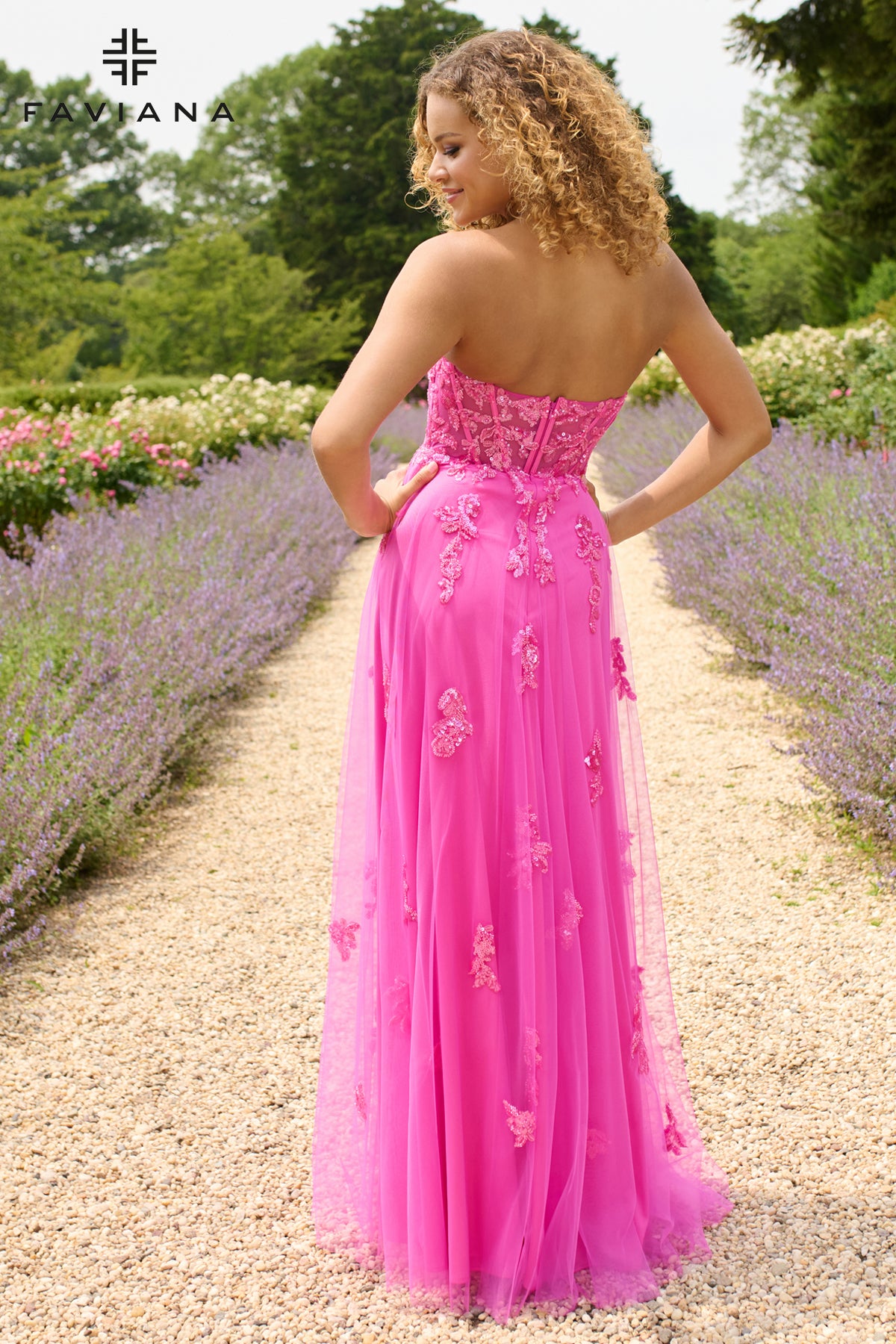 Glamorous Strapless Beaded Corset Gown
