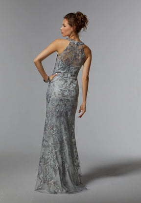 Halter Beaded Sheath Dress