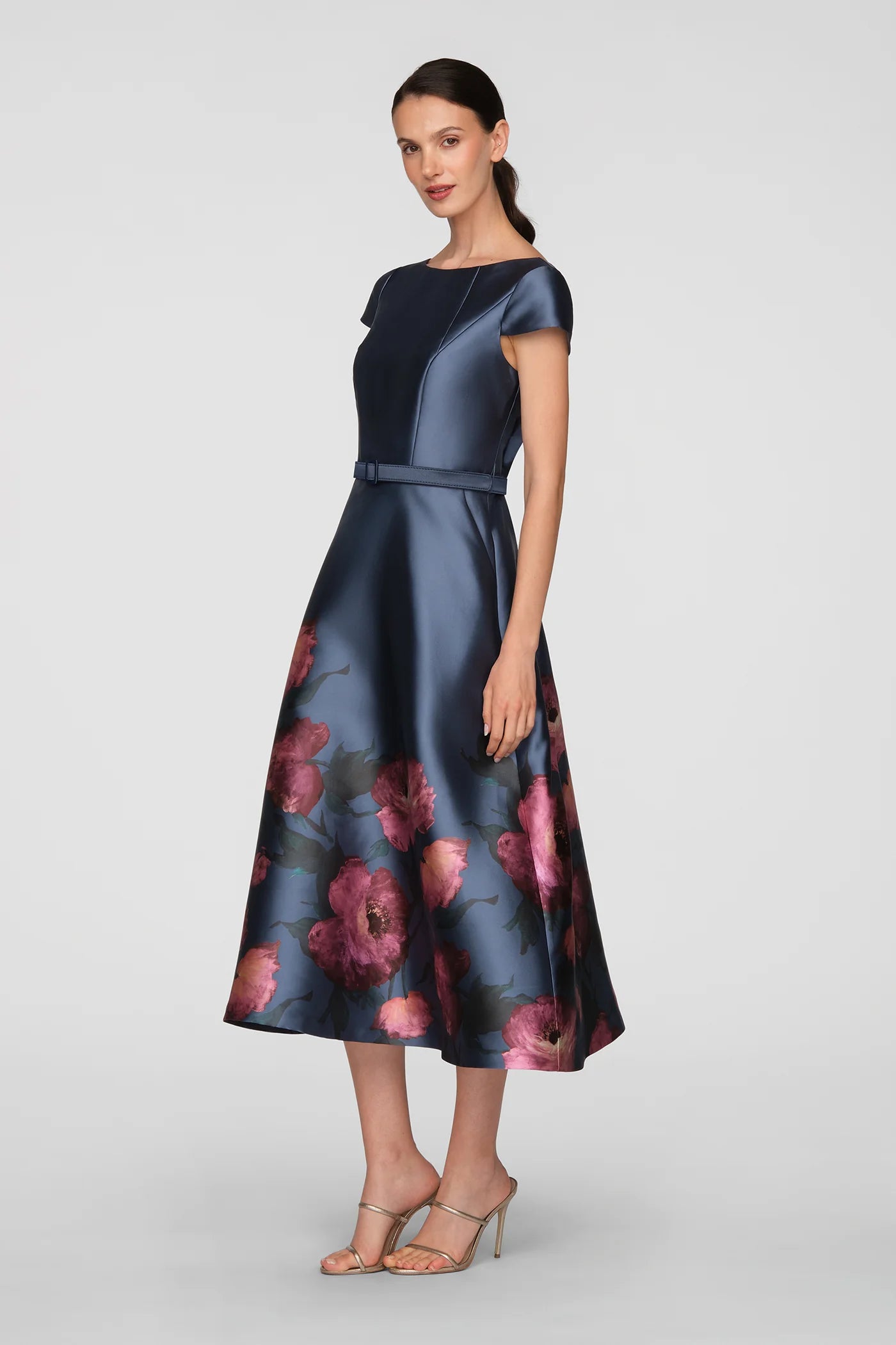 Ina Chambray Multi Tea Length Dress