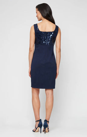 Jacket Dress with Sequined Bodice and Long Sequin Jacket
