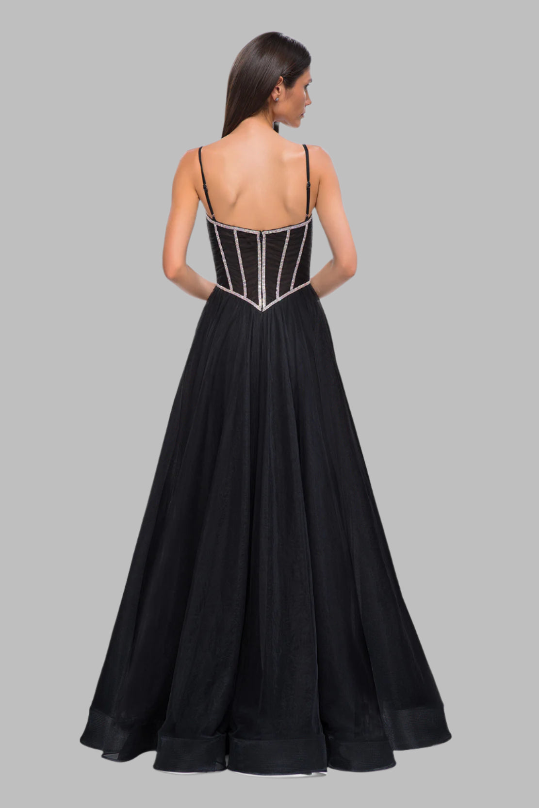 Jewel Embellished Corset Gown