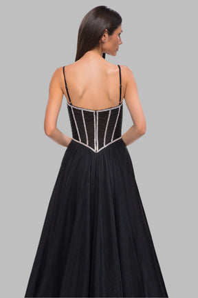 Jewel Embellished Corset Gown