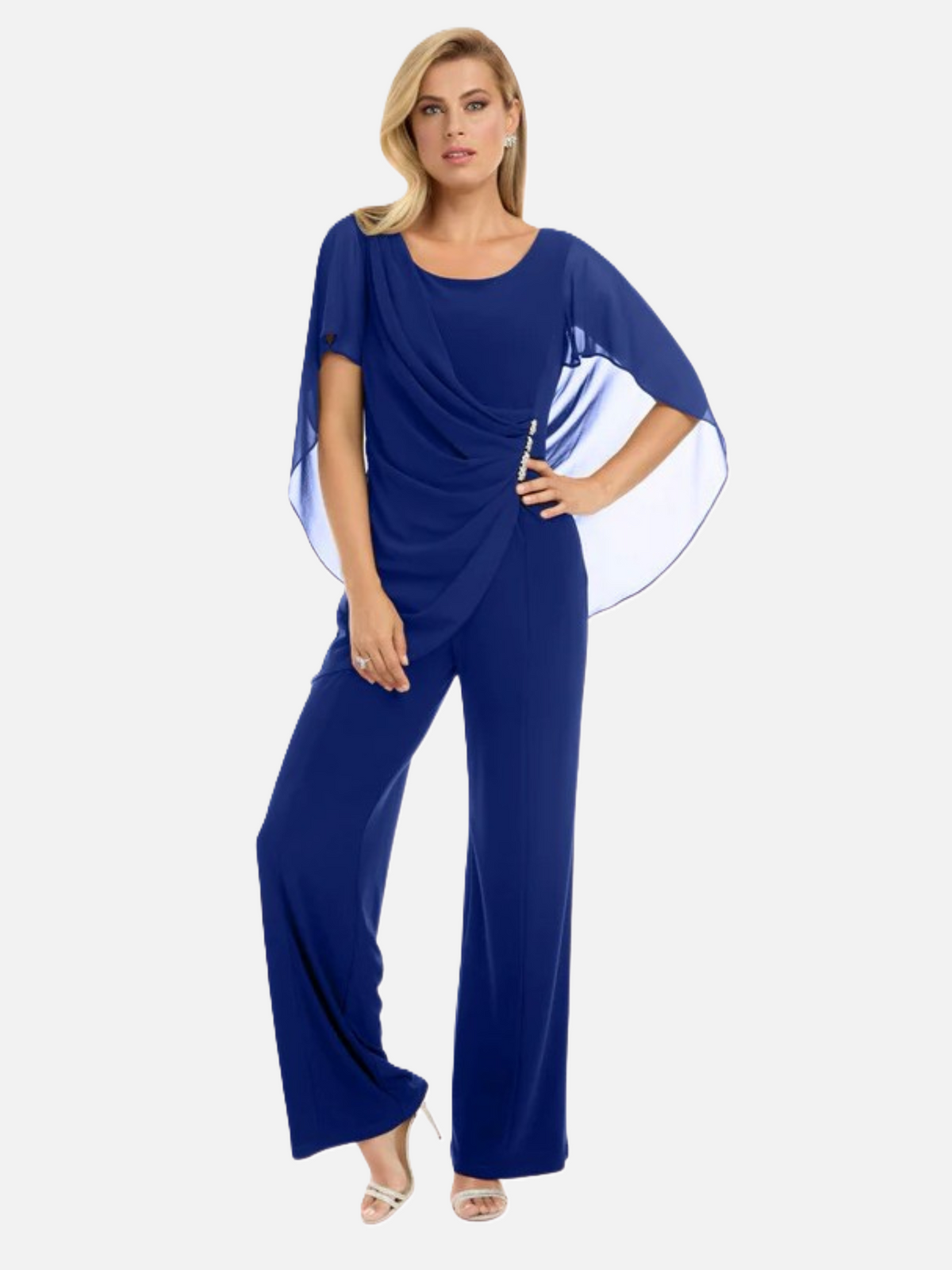 Jeweled Side Ruched Jumpsuit