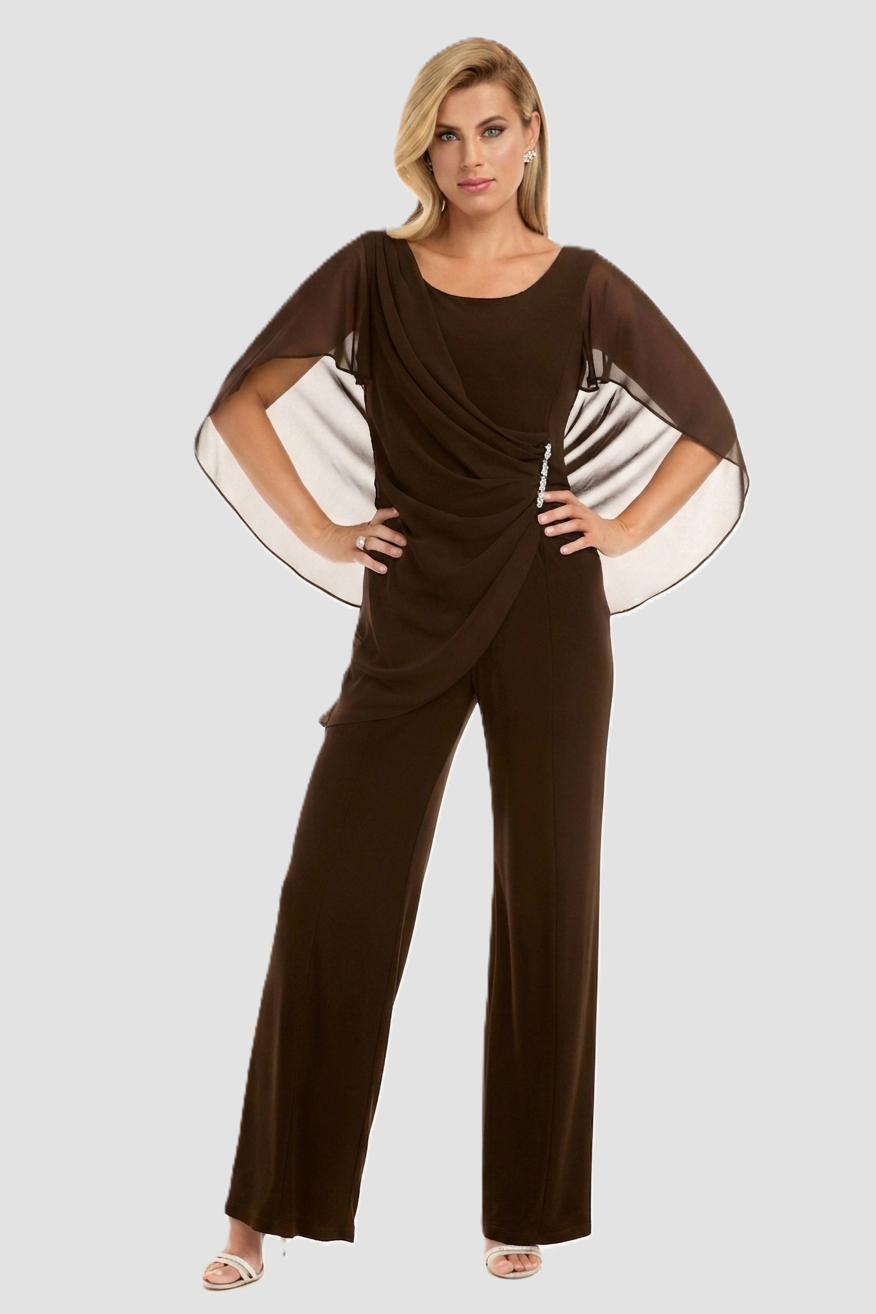 Jeweled Side Ruched Jumpsuit