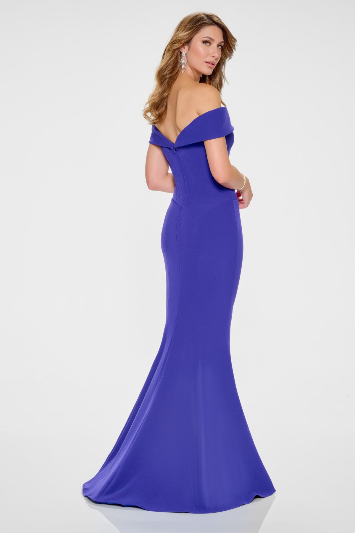 Jewelled Sweetheart Off Shoulder Mermaid Gown