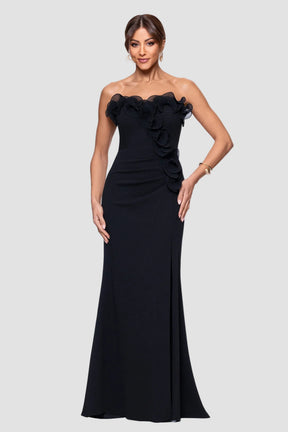 Kimberly Chiffon Ruffle Strapless Dress