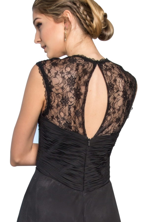 Lace Back Chiffon Dress