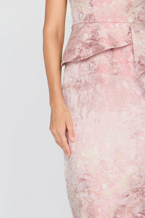 Luciana Bloom Column Gown