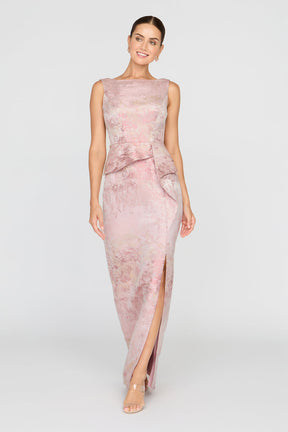 Luciana Bloom Column Gown