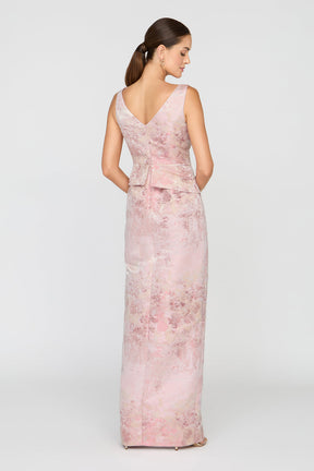Luciana Bloom Column Gown