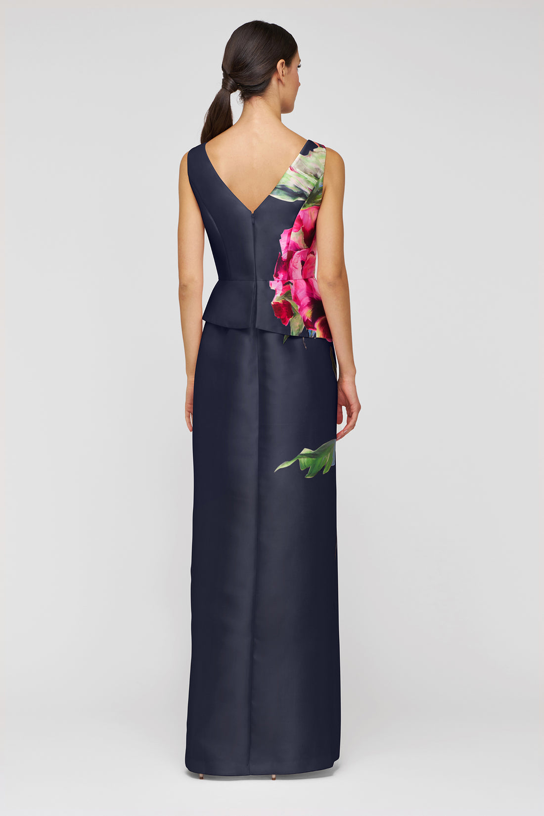 Luciana Midnight Blue Column Gown
