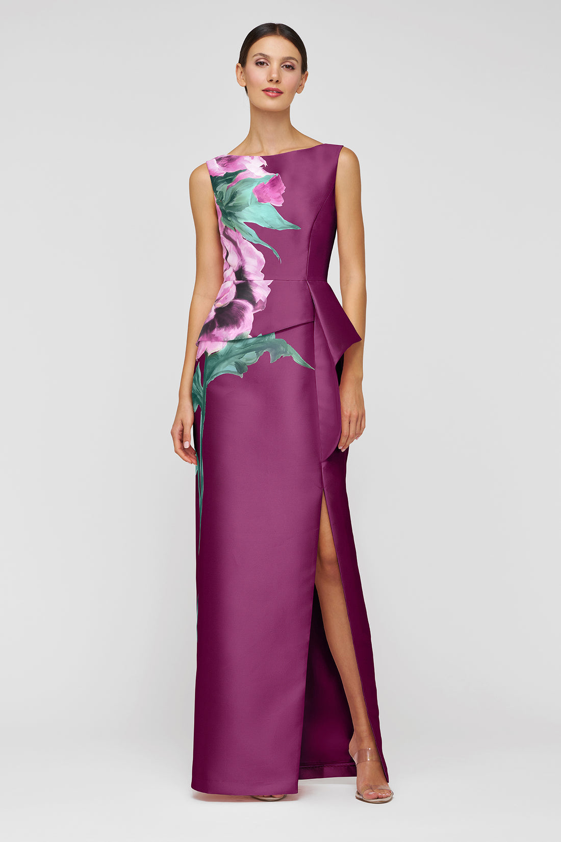 Luciana Mulberry Column Gown