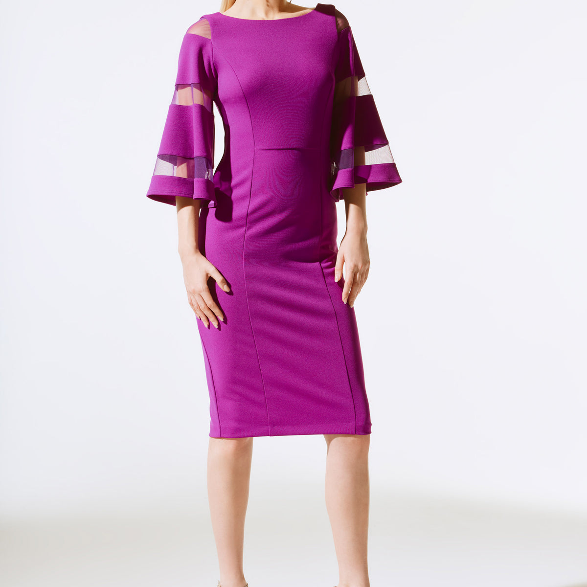 Mesh Sleeve Sheath Dress | Lizzy's by Cathy Allan
