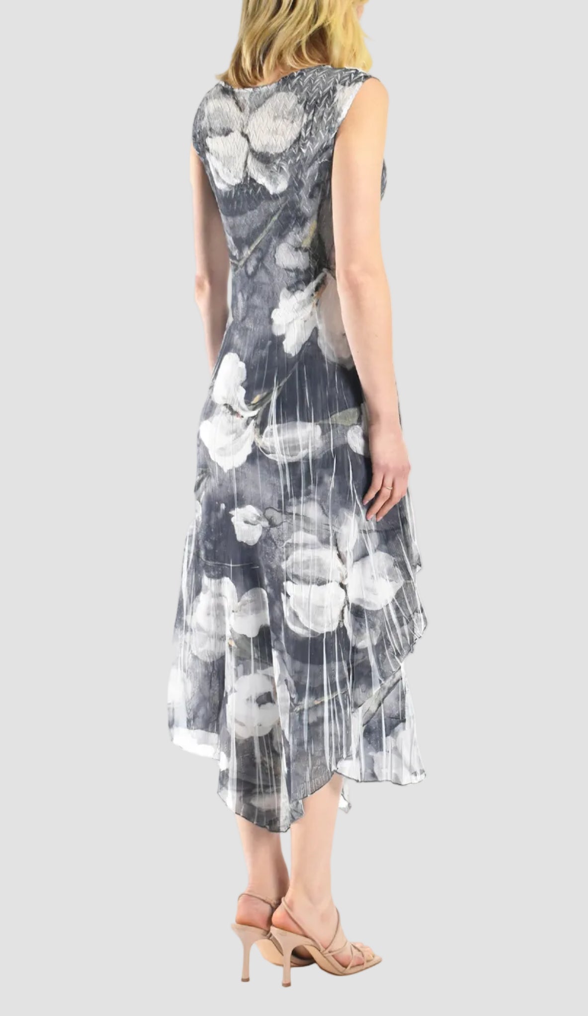 Midnight Magnolia Asymmetrical Layered Hem Dress