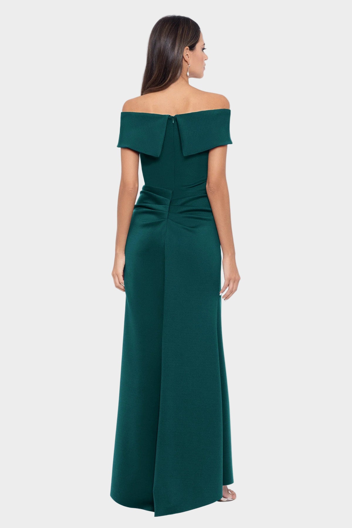 Patti Off Shoulder Ruffle Front Gown