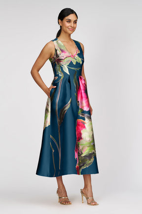 Regina Blue Opal Tea Length Dress