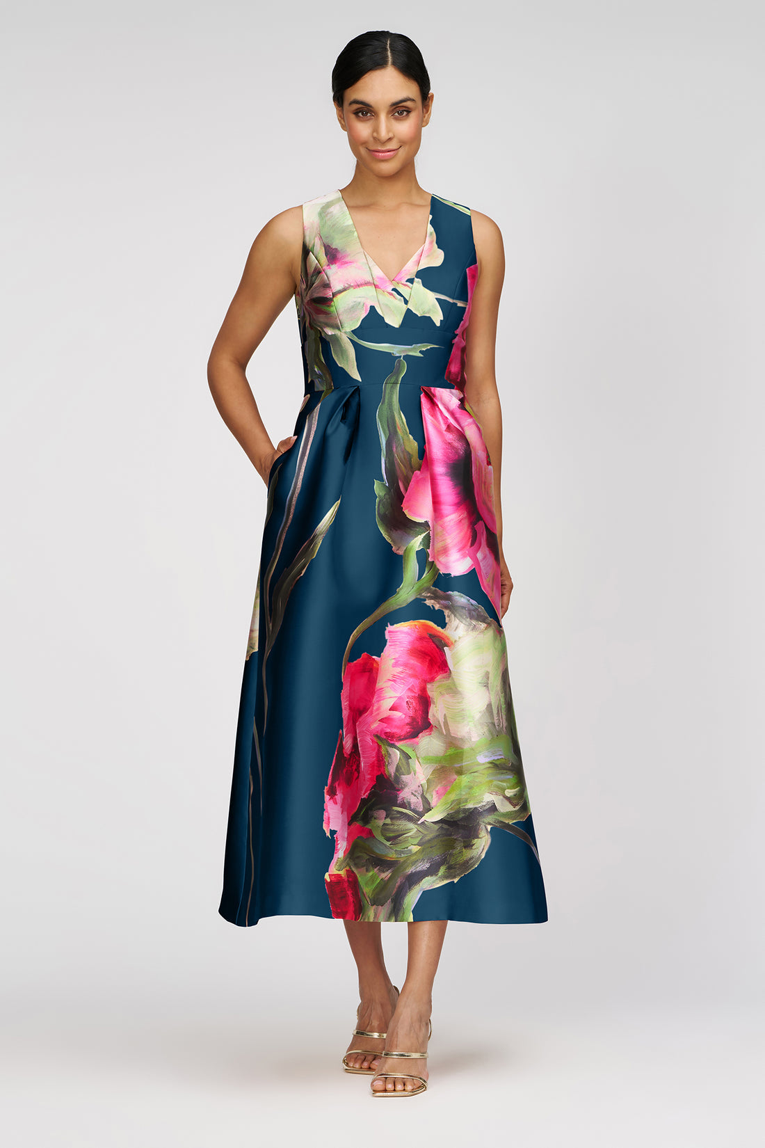 Regina Blue Opal Tea Length Dress