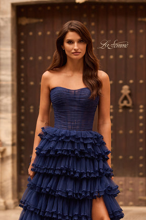 Romantic Cascading Tiered Gown