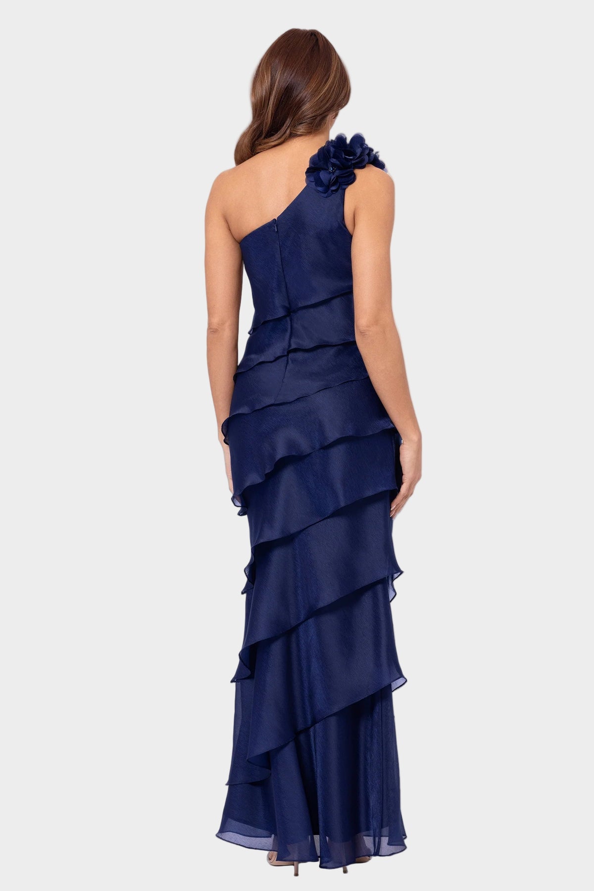 Rosina Organza Tiered One Shoulder Gown
