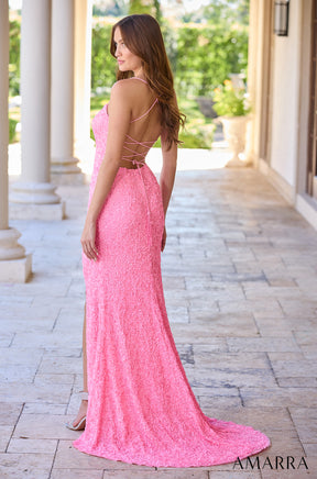 Sequin Strappy Back Gown