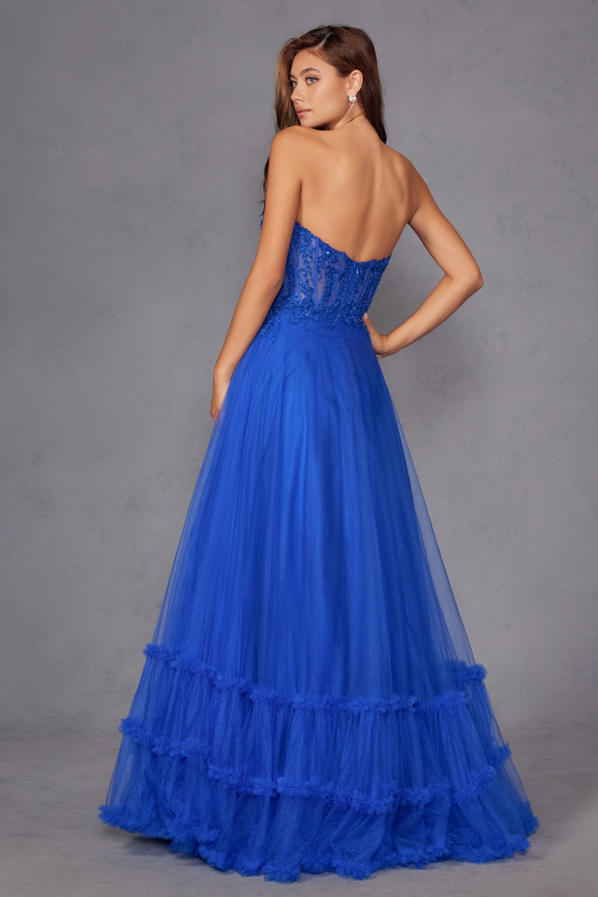 Statement Sweetheart Tulle Ball Gown With Cut Outs