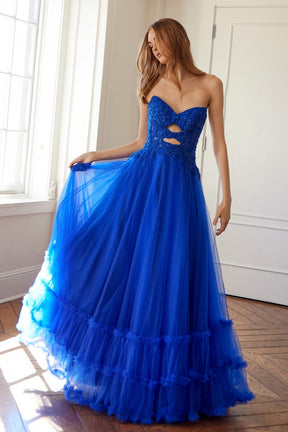 Statement Sweetheart Tulle Ball Gown With Cut Outs