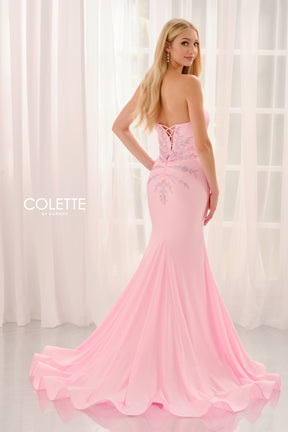 Strapless Mermaid Gown With Rhinestone Accents