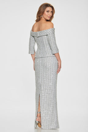 Tweed and Sequin 3 Piece Suit With Palazzo Pant