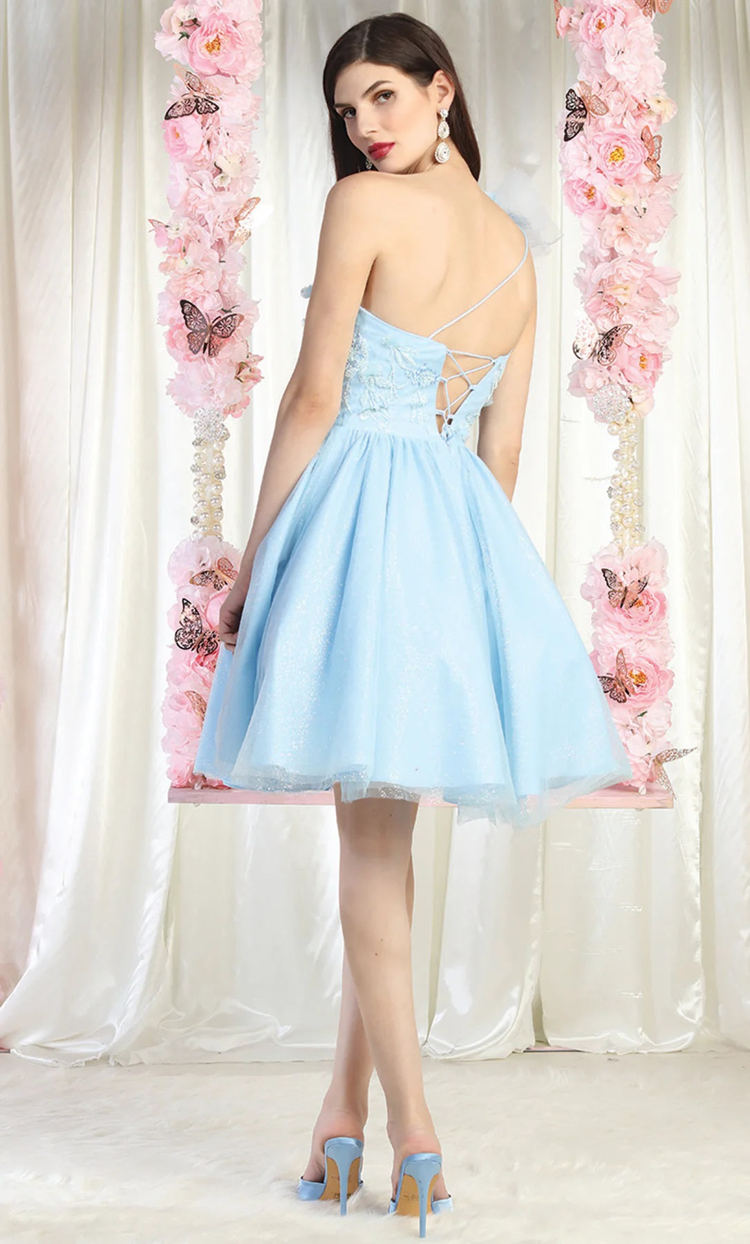 3D Floral Sparkle Tulle Dress
