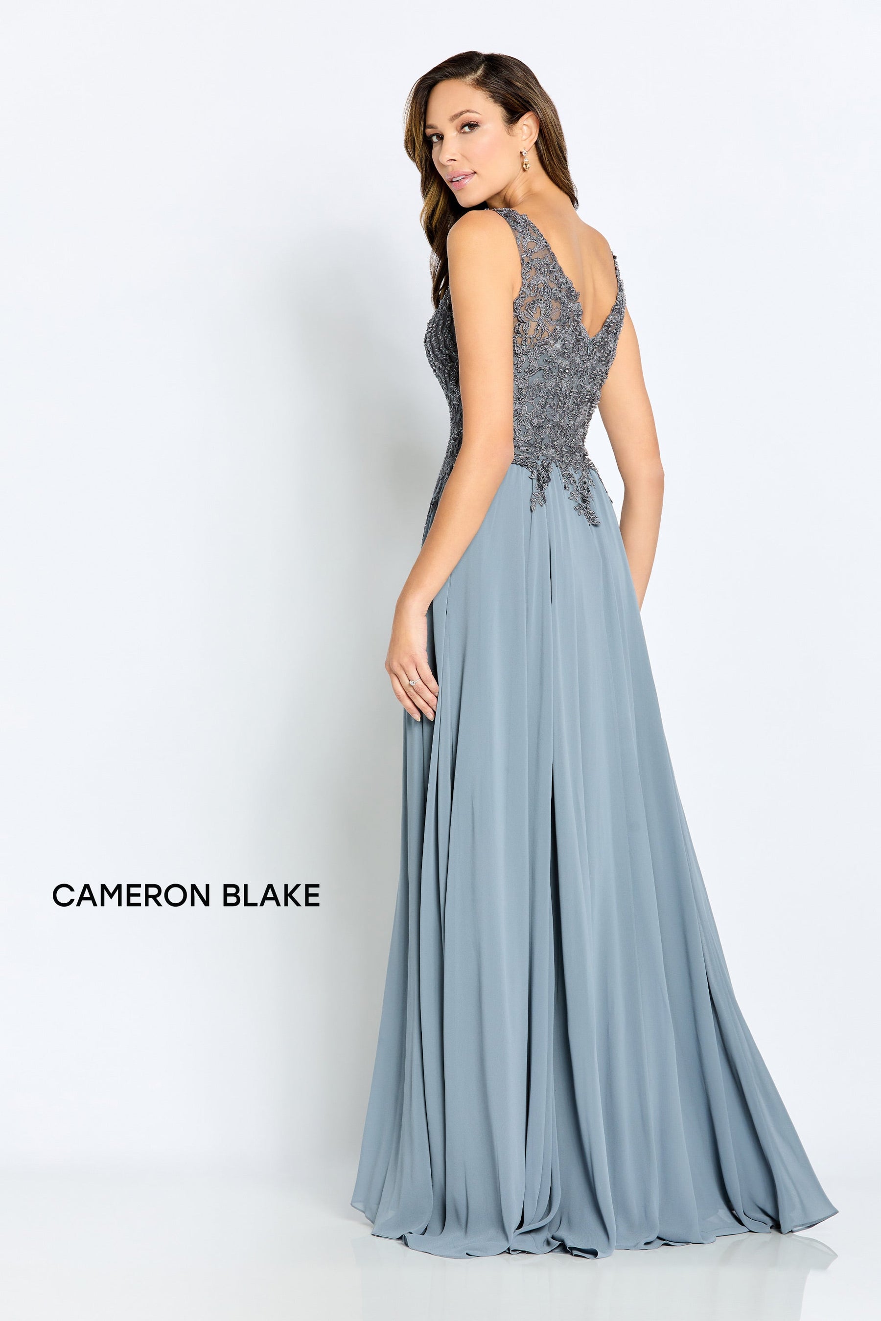 Beaded Lace and Chiffon Gown