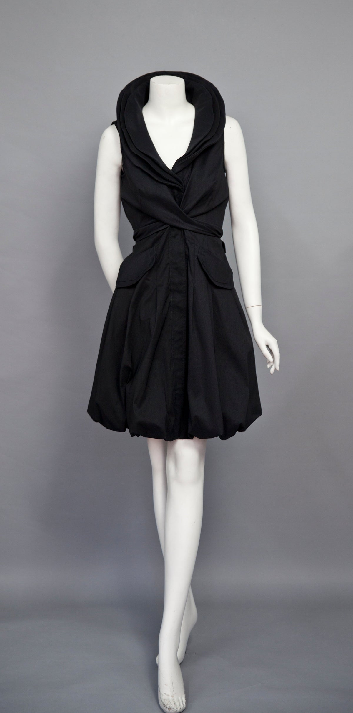 Bubble Dress S16150_Black front