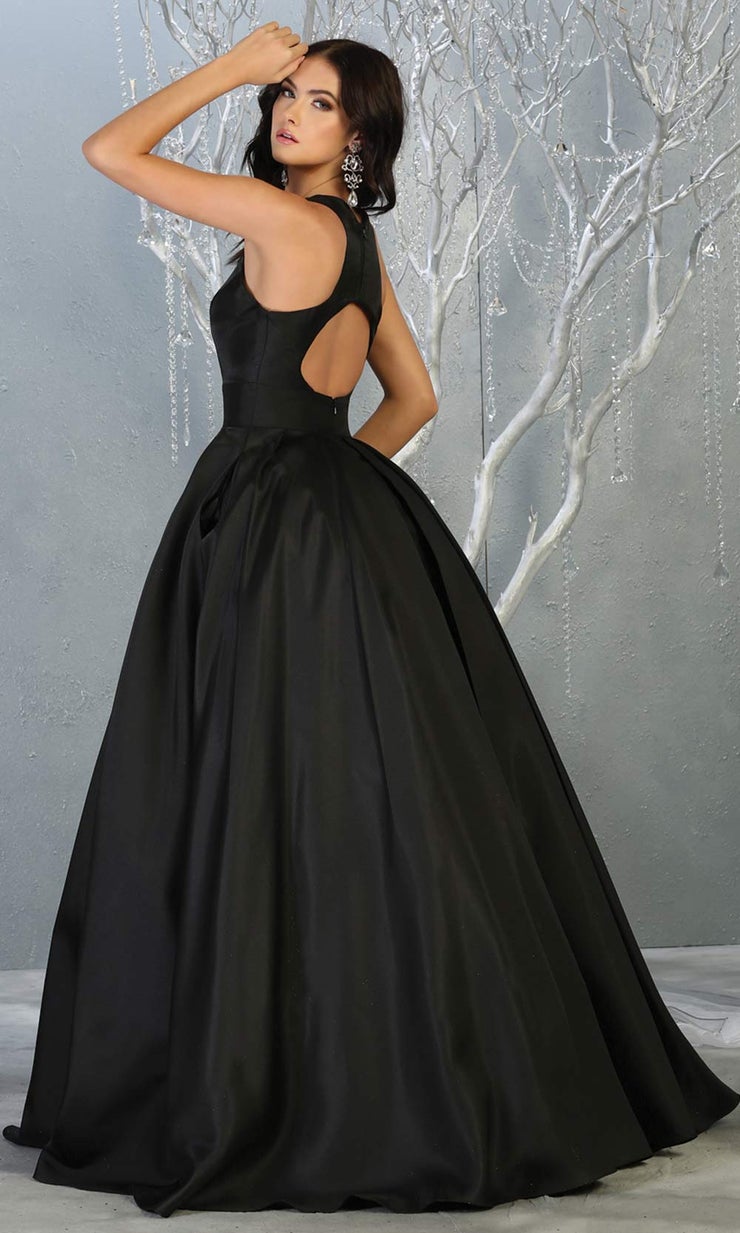 Elegant A-Line Pleated Ballgown