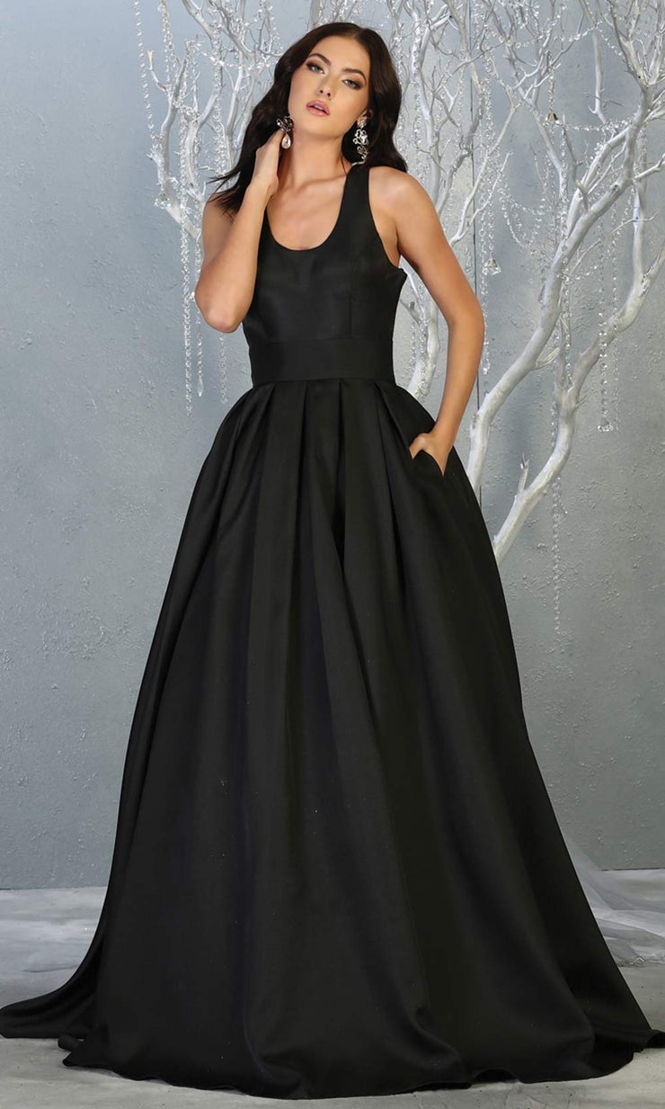 Elegant A-Line Pleated Ballgown