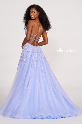 Embroidered Lace Glitter Tulle Dress