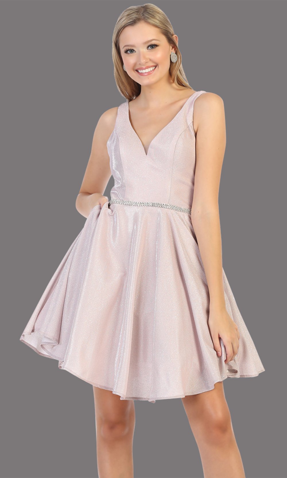 Sequin-Embellished Sleeveless Long Prom Dress 4323