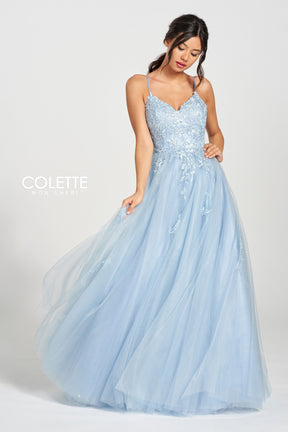 Jewel Embroidered Tulle Corset Ballgown